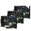 5/10 Pack AZE-231 Compatible Ribbons for TZ-231 TZe-241 Label Printer 12mm Black On White Laminated General Purpose Labelling Tape(3PK White on Black) view 1