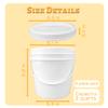 8 Pcs Paint Can with Threaded Lid and 2 Stickers 2 Quart Plastic Bucket view 2
