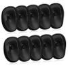 10 Pack Hair Dye Ear Covers Silicone Plastic Curved Black view 1