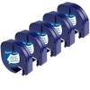 5Pack White Plastic Label Maker Tape Refills 12mm Compatible with LT-100H LT-100T Plus Models 91221 59422 view 1