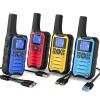Wishouse K15 Walkie Talkies Long Range for Adults, Rechargeable Two-Way Radios 4 Pack, 2W FRS, 22 Channels, USB-C, Flashlight, NOAA/SOS, Quick Pair, for Camping & Hunting, Emergency Use view 1