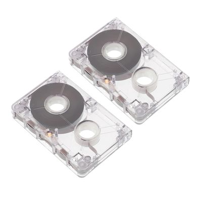 2pcs Mini Blank Cassette Tapes Recording Portable Vintage Cassette for Music Speech DIY Projects Compatible with Interview Machines and Audio Recorders