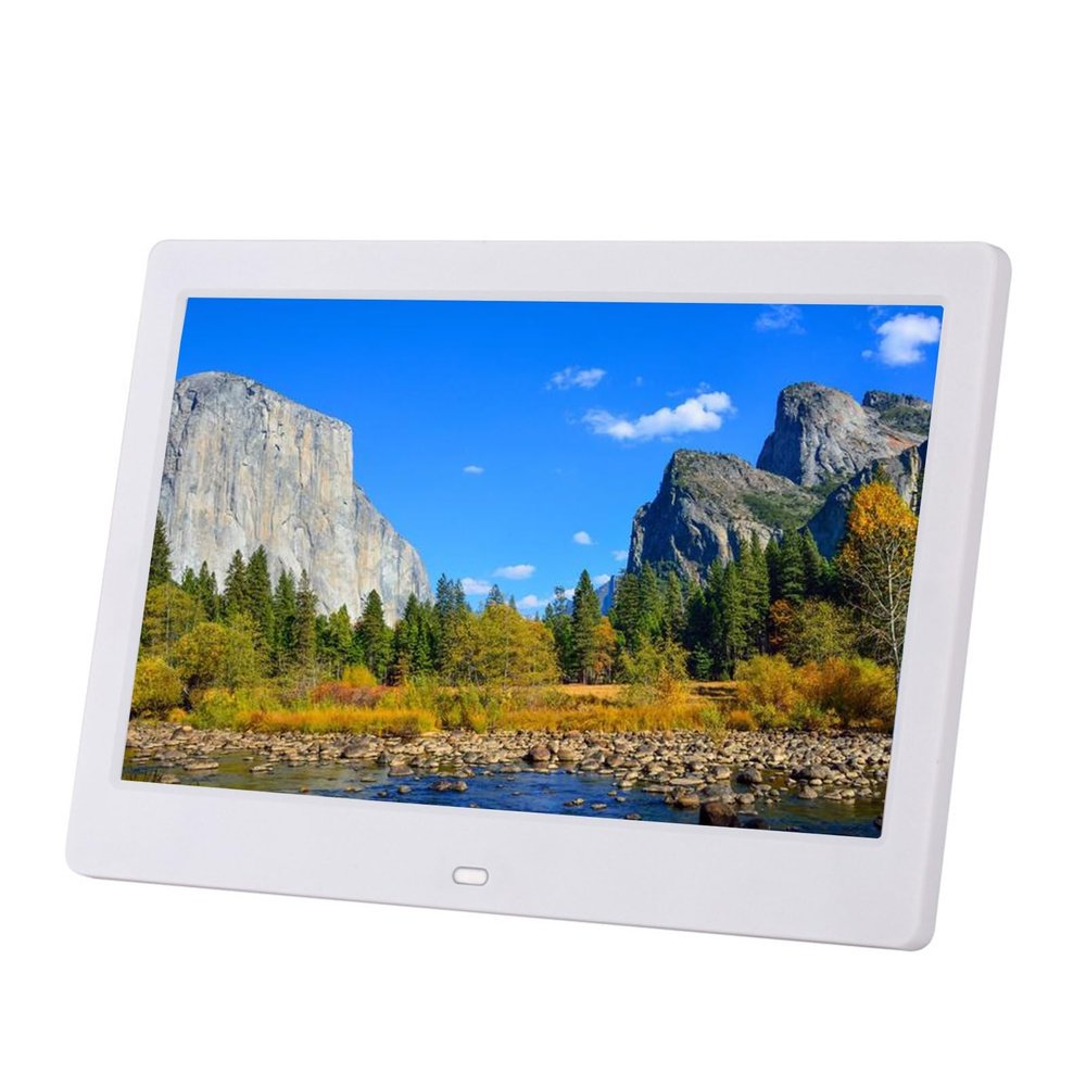10-Inch Digital Photo Frame, Multi-Functional with Calendar and Clock Automatic Switch Machine Can Be Plugged Into USB Or Sd Electronic Photo Frame, with Remote Control,White