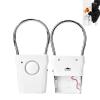 2PCS Door Handle Alarm When Touched, 120db Hanging Portable Door Handle Knob Alarm Anti Theft Vibration Triggered Burglar Alert for Travelling Hotel Apartment Home Security view 1