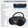 DGXWLLW Portable CD Player Boombox for Home with FM Radio, CD-R/CD-RW/MP3 CDs Playback, Remote Control, Bluetooth, USB Port, 3.5mm AUX-in & Headphone Jack, LCD Display, Sleep Timer, Dual Stereo Sound view 2