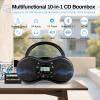 DGXWLLW Portable CD Player Boombox for Home with FM Radio, CD-R/CD-RW/MP3 CDs Playback, Remote Control, Bluetooth, USB Port, 3.5mm AUX-in & Headphone Jack, LCD Display, Sleep Timer, Dual Stereo Sound view 3