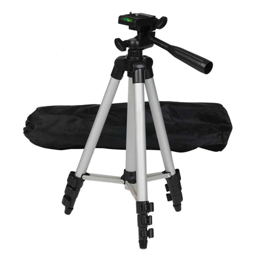 360Degree Adjustable Height Rotating Tripod for DSLR Cameras and Monitors Lightweight Quick Release Mount Portable Camera Stand for Video and Photo Shooting