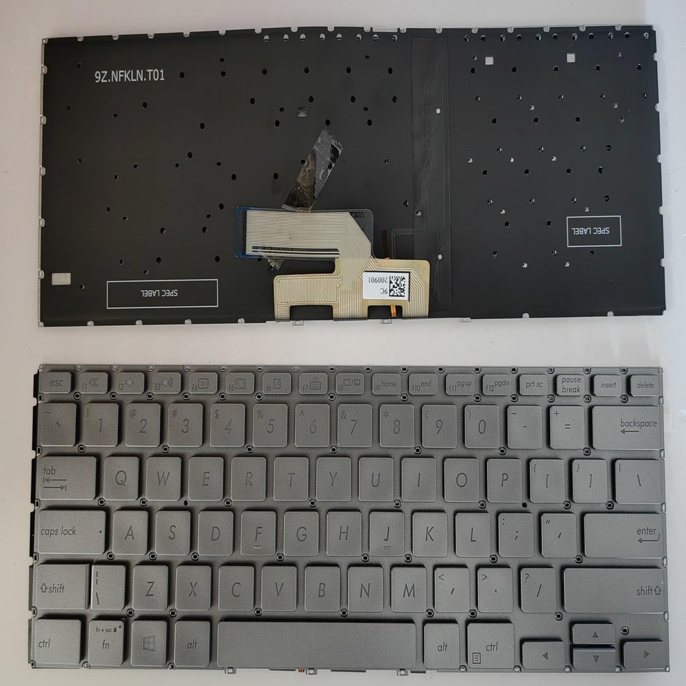 Eobruweo Laptop Replacement Keyboard US for Asus ZenBook Flip 14 UX462 UX462D UX462DA UX462FA UM462 UM462DA No TrackPoint,Backlit Silver