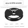 DIYEAH Vinyl Record Adapter for Turntables 45 to 33 Speed Converter Compatible Phonograph Accessories Standard Size Black view 2