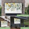 Big buy store Outdoor TV Cover 75 Inch Yellow Daisy TV Enclosure Floral Eucalyptus Leaves TV Covers for Outside TV Display Screen Protector with Remote Control Pocket Home Decor view 3