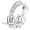Docooler Gaming Headset, 3.5mm Over-Ear Gaming Headset with Noise Isolating Mic, LED Light, Volume Control - for PC, Laptop, Mobile Phone, Game Devices (Splitter Included) (White) view 1