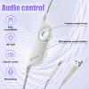 Docooler Gaming Headset, 3.5mm Over-Ear Gaming Headset with Noise Isolating Mic, LED Light, Volume Control - for PC, Laptop, Mobile Phone, Game Devices (Splitter Included) (White) view 3