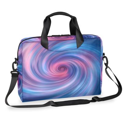 Adornori Spiral Stripes Laptop Bag 15.6 Inch Laptop Sleeve Case with Shoulder Straps Abstract Swirl Circular Computer Case Cover Slim Briefcase for Men Women