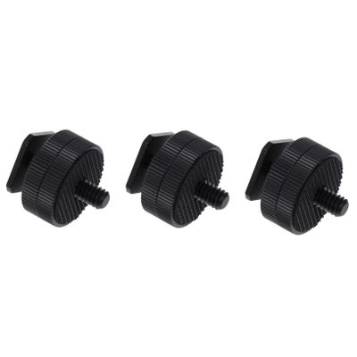 3Pcs Dual Hot Shoe Mount Adapter Flash Bracket for Tripods Cameras LED Lights and Monitors Durable Design