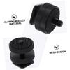 3Pcs Dual Hot Shoe Mount Adapter Flash Bracket for Tripods Cameras LED Lights and Monitors Durable Design view 3