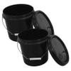 2pcs Plastic Bucket with Lid 5l Portable Home Water Container view 1