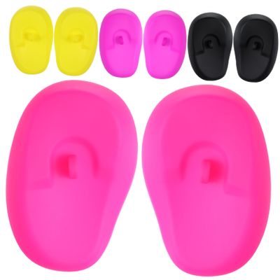 4 Pairs Silicone Ear Covers for Hair Dye and Washing