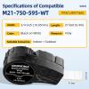 Compatible with M21-750-595-WT 3/4 inch Vinyl Industrial Labeling Tape Black on White High Adhesion, Work for M210, M211, BMP21-Plus, BMP21 LAB Printer, 0.75" W x 21' L, 2-Pack view 2
