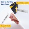 Compatible with M21-750-595-WT 3/4 inch Vinyl Industrial Labeling Tape Black on White High Adhesion, Work for M210, M211, BMP21-Plus, BMP21 LAB Printer, 0.75" W x 21' L, 2-Pack view 4