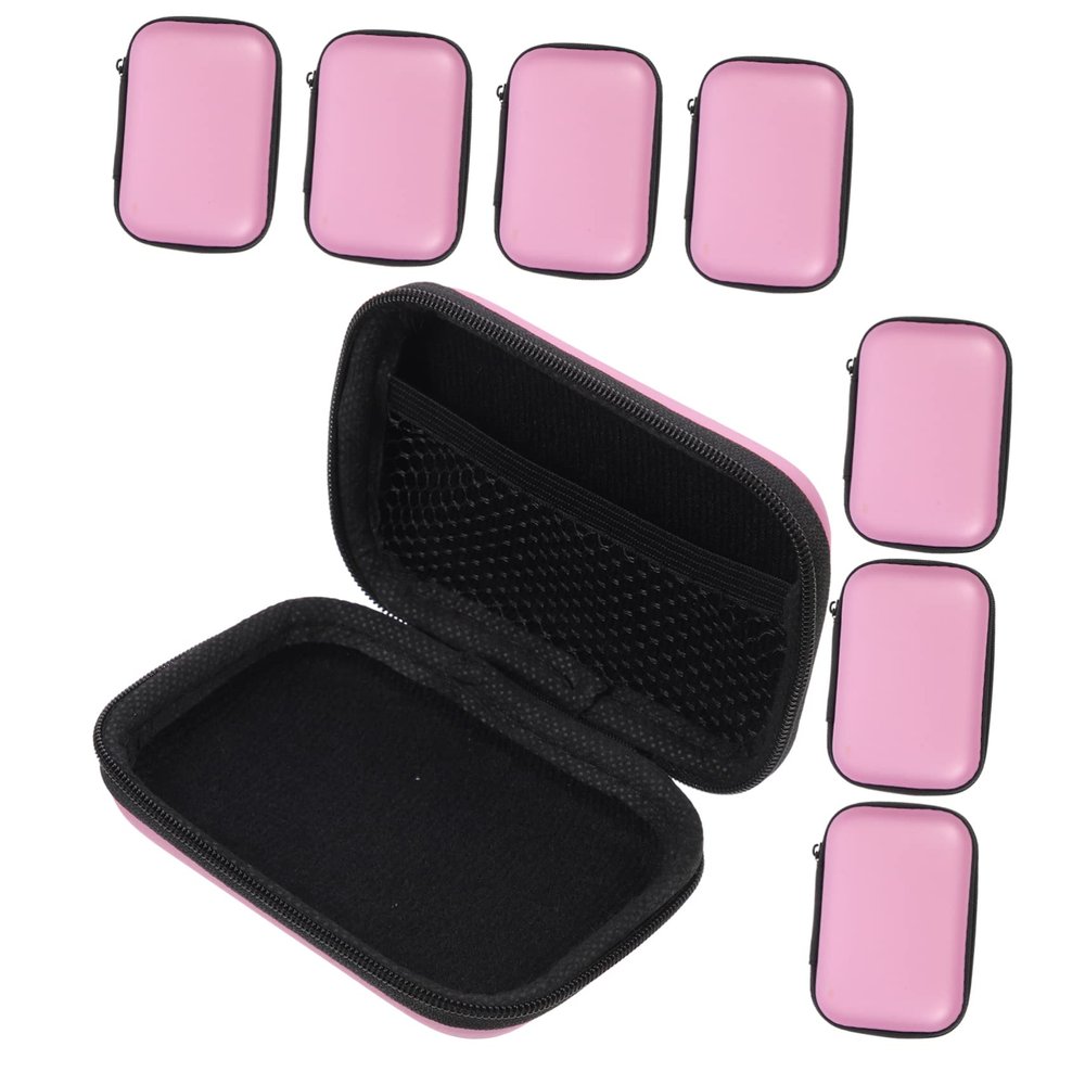 8Pcs Portable Electronic Organizer Bag for Travel Double-Layer Cable Storage Case Zipper for Digital Accessories Chargers and Headphones