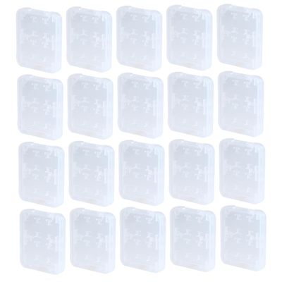 20Pcs Card Storage Box with Slots Durable Memory Card Holder Lightweight Organizer for Cards Secure Closure and Ergonomic Design for Easy Access