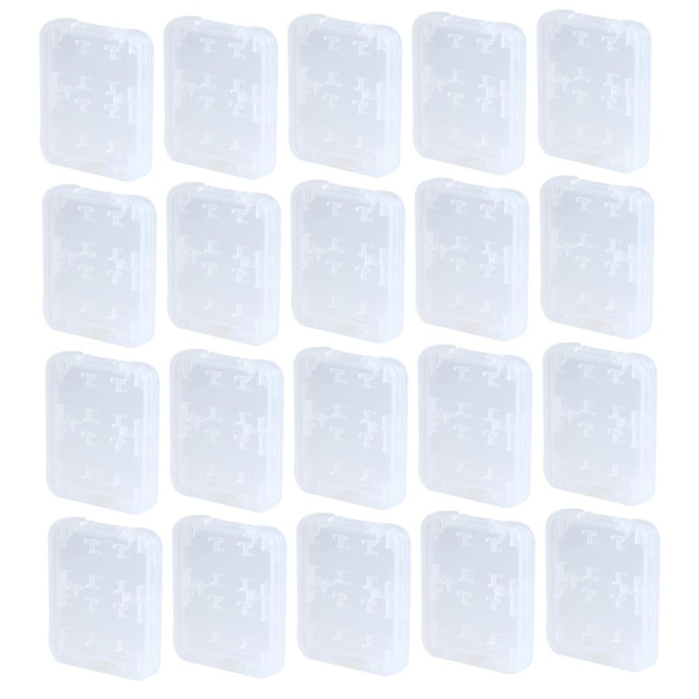 20Pcs Card Storage Box with Slots Durable Memory Card Holder Lightweight Organizer for Cards Secure Closure and Ergonomic Design for Easy Access