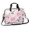 Adornori Pink Flower Laptop Bag 15.6 Inch Laptop Sleeve Case with Shoulder Straps Pink Floral Computer Case Cover Slim Briefcase for Men Women view 1