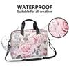 Adornori Pink Flower Laptop Bag 15.6 Inch Laptop Sleeve Case with Shoulder Straps Pink Floral Computer Case Cover Slim Briefcase for Men Women view 2