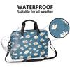 Adornori Daisy Flower Laptop Bag 15.6 Inch Laptop Sleeve Case with Shoulder Straps Floral Computer Case Cover Slim Briefcase for Men Women view 2