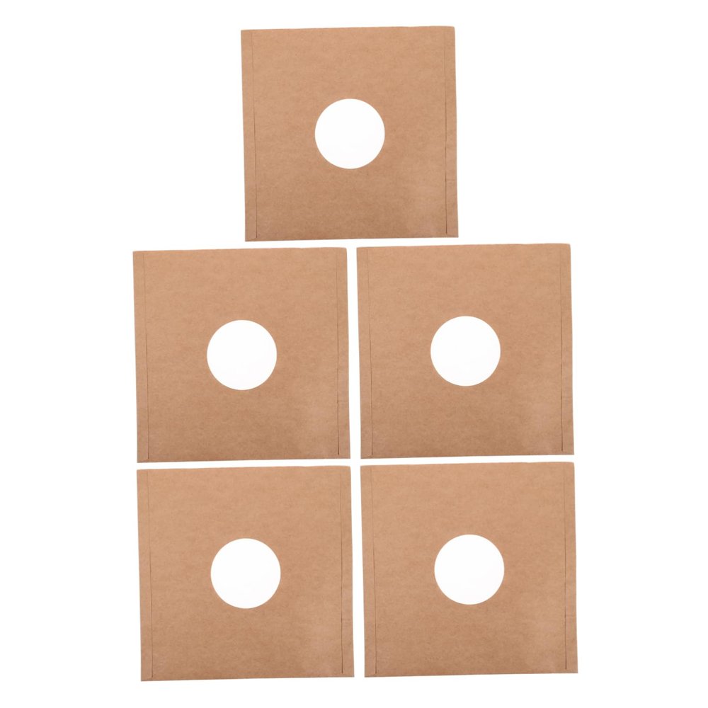 Abaodam 5pcs Kraft Paper Record Sleeves Vinyl Inner Sleeves Matte Vinyl Covers for Album Protection Record Protector Dj Storage