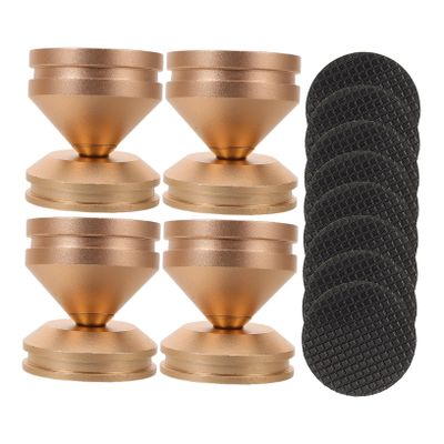 4 Sets Speaker Spikes: Shockproof Speaker Isolation Feet Spikes - Anti-Vibration Pads for Audio Equipment Amplifiers CD Players Turntable