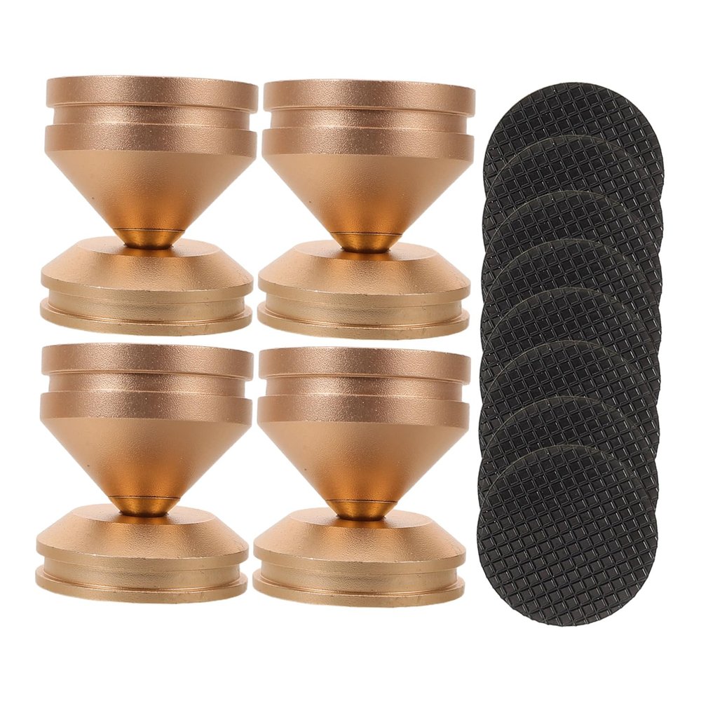 4 Sets Speaker Spikes: Shockproof Speaker Isolation Feet Spikes - Anti-Vibration Pads for Audio Equipment Amplifiers CD Players Turntable