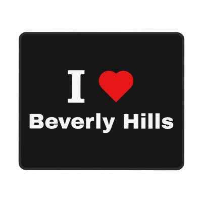 I Love Beverly Hills (1) Mouse Pad Non-Slip Rubber Base 10x12 in Square Waterproof Laptop Office Desk Accessories Mouse Pads
