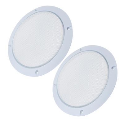 Steel Speaker Decorative Circle Protective Cover 6.5 Inch White