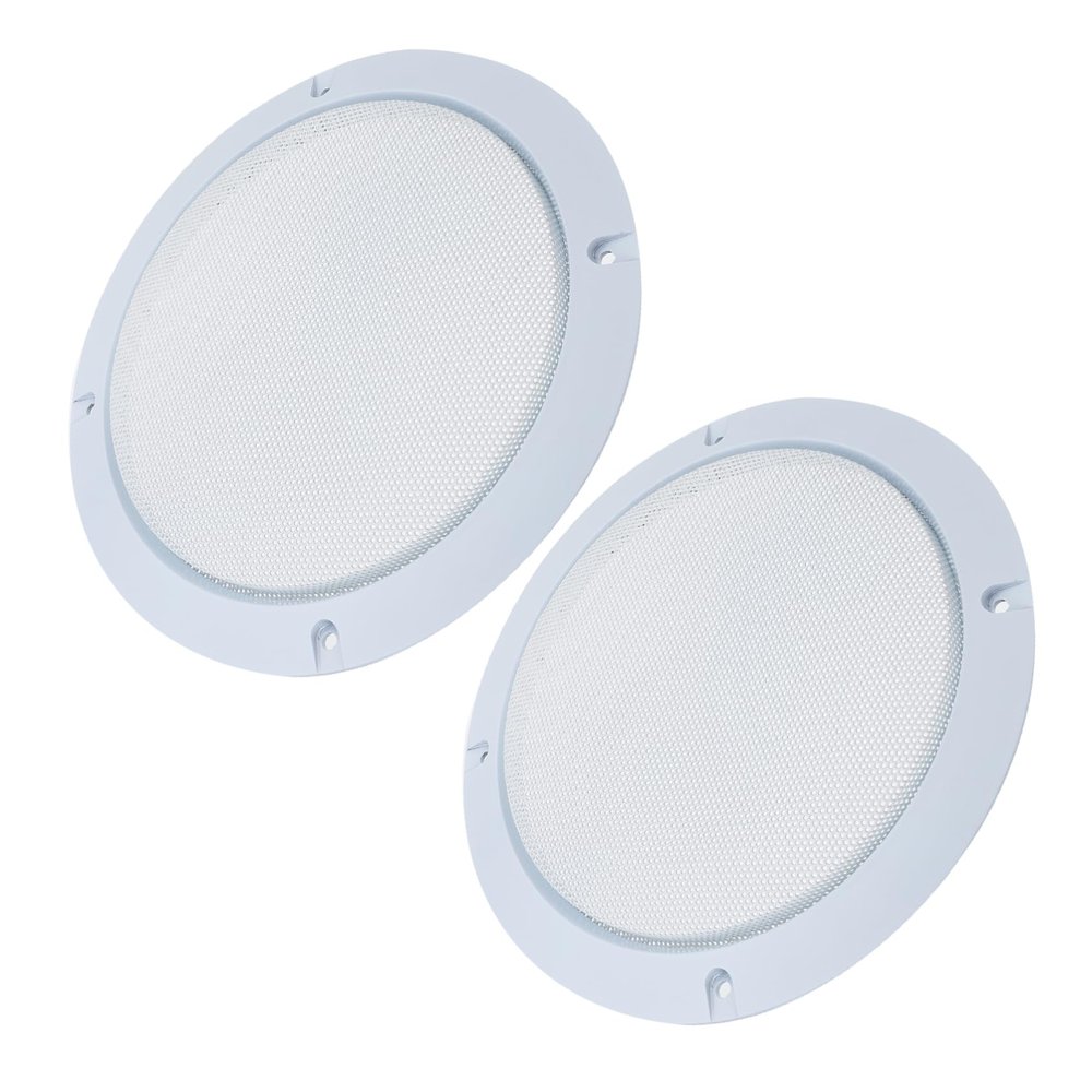 Steel Speaker Decorative Circle Protective Cover 6.5 Inch White