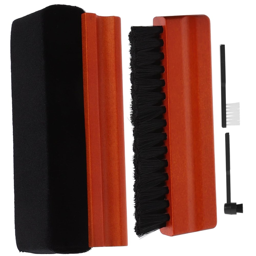 1 Set Vinyl Record Cleaning Kit Set of Vinyl Brushes for Record Player Maintenance Includes Brush Lint Cloth