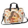 Adornori Happy Mothers' Day Laptop Bag 15.6 Inch Laptop Sleeve Case with Shoulder Straps Mom Floral Theme Computer Case Cover Slim Briefcase for Men Women view 1