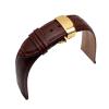 HMFang Butterfly Deployment Clasps Watch Band 18mm 19mm 20mm 21mm 22mm Genuine Leather Watch Men Straps Bracelets Promotion WATCHBAND(Black gold buckle,21mm) view 2