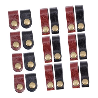 24Pcs Cow Leather Cable Winders Multi Purpose Headphone USB Cord Organizers Durable Buckle Wire Organizers for Effortless Cable