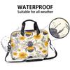 Adornori Cute Bee Laptop Bag 15.6 Inch Laptop Sleeve Case with Shoulder Straps Floral Bee Computer Case Cover Slim Briefcase for Men Women view 3