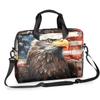Adornori Patriotic Eagles Laptop Bag 15.6 Inch Laptop Sleeve Case with Shoulder Straps American Flag Computer Case Cover Slim Briefcase for Men Women view 1