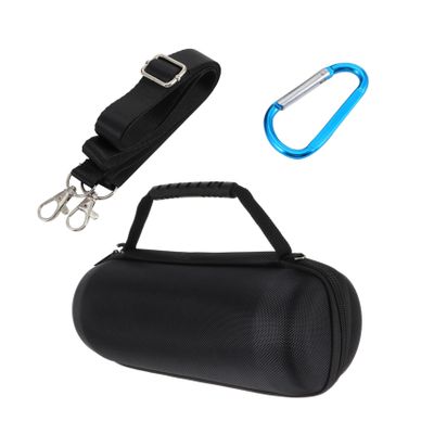 1Set Portable Speaker Storage Bag for Pulse Durable Carrying Case with Shoulder Strap Compression Resistant Design for Travel Home Use Black