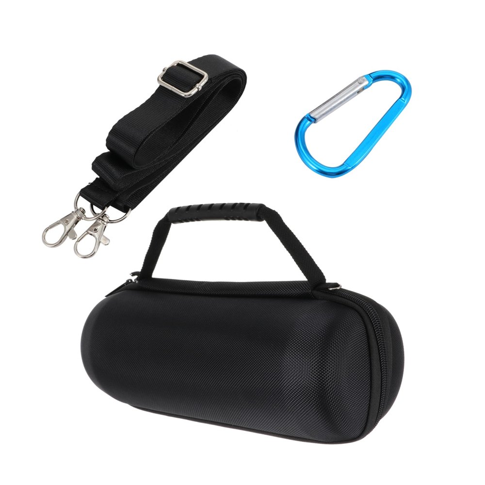 1Set Portable Speaker Storage Bag for Pulse Durable Carrying Case with Shoulder Strap Compression Resistant Design for Travel Home Use Black