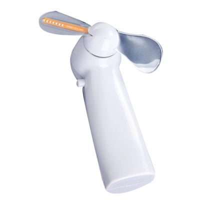 KALLORY Handheld Mini Fan Shiny LED Light Fan for Office Summer Use Lightweight Portable Convenient Cooling for Home Office White