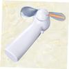 KALLORY Handheld Mini Fan Shiny LED Light Fan for Office Summer Use Lightweight Portable Convenient Cooling for Home Office White view 3