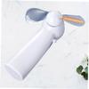 KALLORY Handheld Mini Fan Shiny LED Light Fan for Office Summer Use Lightweight Portable Convenient Cooling for Home Office White view 4