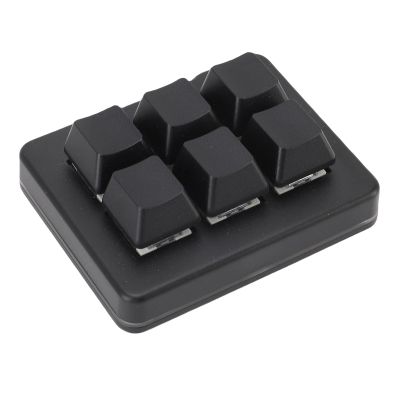 Wisoqu 6 Key Programmable Keyboard, One Handed Mini Mechanical Gaming Keyboard, Blue Switch, Wireless 2.4G USB 3 Modes, for OS X, Android