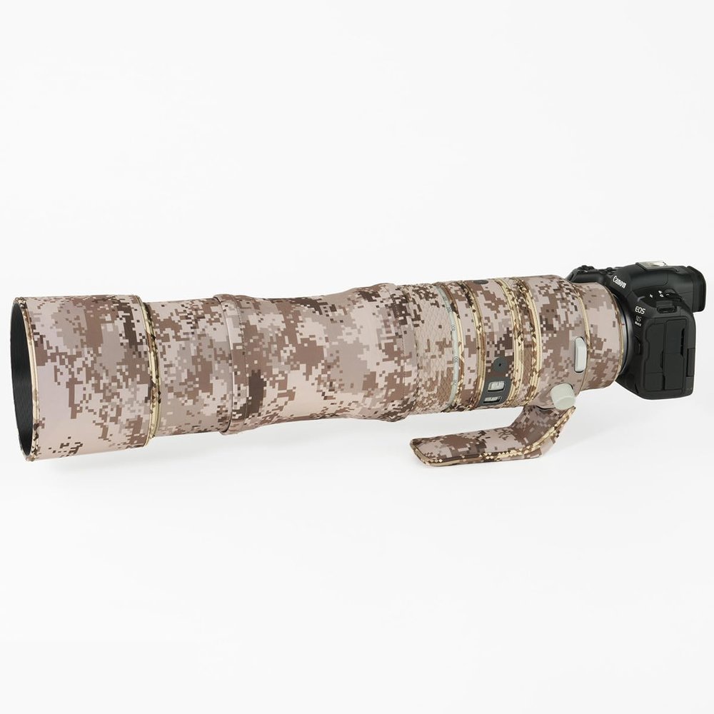 CHASING BIRDS Lens Camouflage Waterproof Coat for Canon RF 200-800mm F6.3-9 is USM Rainproof Lens Protective Cover Version IV(Brown Grid)