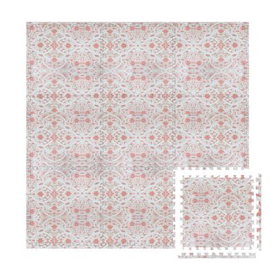 Play Platoon Kids Play Mat, 9 Tile 72x72 Inch - Petal Print, Extra-Thick