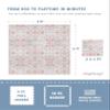 Play Platoon Kids Play Mat, 9 Tile 72x72 Inch - Petal Print, Extra-Thick view 2